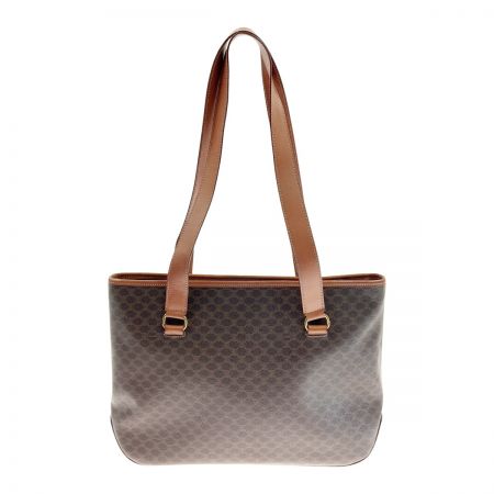  CELINE セリーヌ マカダム トート ワンショルダーバッグ ブラウン