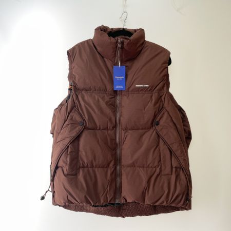  Emmauela メンズ ダウンベスト イタリア製 グースダウン SIZE 52 ブラウン 未使用品