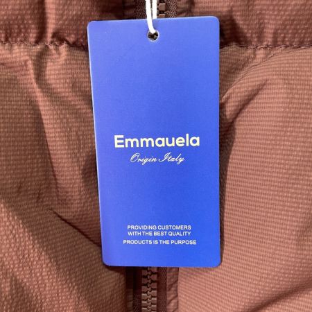  Emmauela メンズ ダウンベスト イタリア製 グースダウン SIZE 52 ブラウン 未使用品