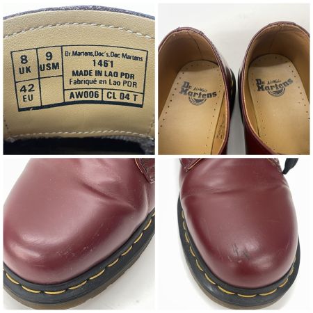  Dr.Martens ドクターマーチン 3ホール シューズ イエローステッチ サイズUK8 AW006 ブラウン