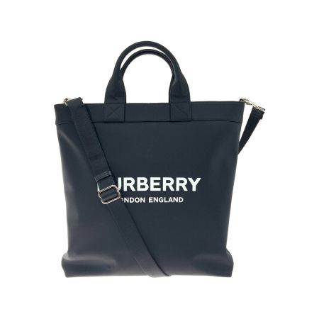  BURBERRY バーバリー ロゴプリント トートバッグ 2WAY バッグ 8026233 ブラック