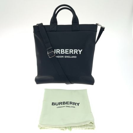  BURBERRY バーバリー ロゴプリント トートバッグ 2WAY バッグ 8026233 ブラック