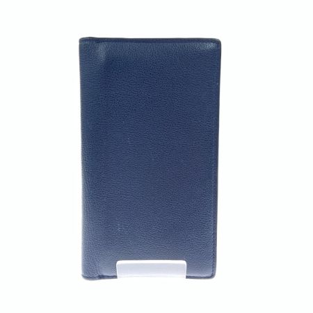  BVLGARI ブルガリ レザー 二つ折り財布 ブルー