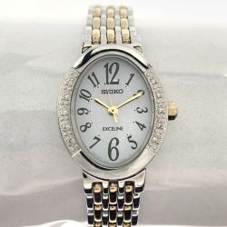 〇〇 SEIKO セイコー ドルチェ&エクセリーヌ レディース腕時計 SWCQ051 シルバー x ゴールド Bランク