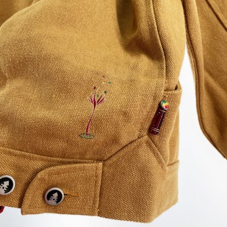  Livity メンズ ジャケット ヘンプ100％ サイズL ブラウン