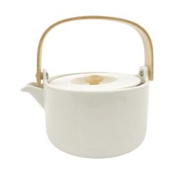 〇〇 Marimekko マリメッコ ウニッコ ティーポット ホワイト Sランク