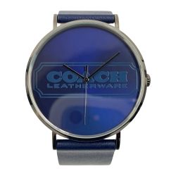 〇〇 COACH コーチ チャールズ クォーツ 腕時計 14602528 ブルー Sランク