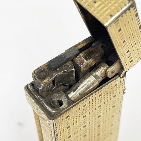  dunhill ダンヒル ガスライター ガス無し 着火未確認 ゴールド ジャンク品 現状渡し