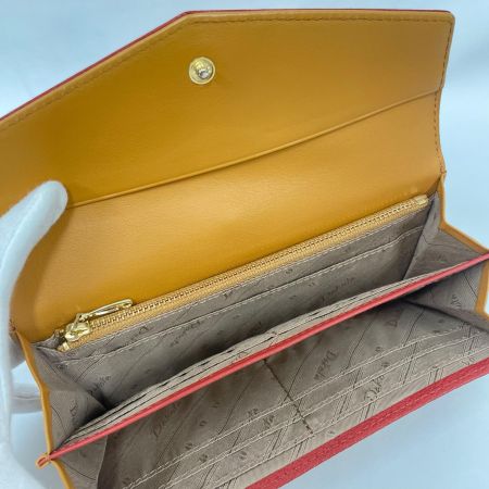 Dakota ダコタ レディース 長財布 がま口 メリーシリーズ レッド×マスタードイエロー