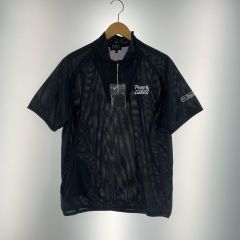  PEARLY GATES パーリーゲイツ ゴルフウエア メンズ トップス ハーフジップ メッシュ サイズ4 053-120096 ブラック Sランク