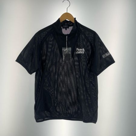  PEARLY GATES パーリーゲイツ ゴルフウエア メンズ トップス ハーフジップ メッシュ サイズ4 053-120096 ブラック