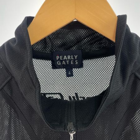  PEARLY GATES パーリーゲイツ ゴルフウエア メンズ トップス ハーフジップ メッシュ サイズ4 053-120096 ブラック
