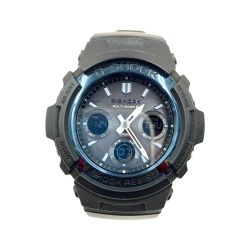 〇〇 CASIO カシオ Gショック デジアナ ソーラー電波クォーツ 腕時計 AWG-M100A ブラック x ブラック Bランク