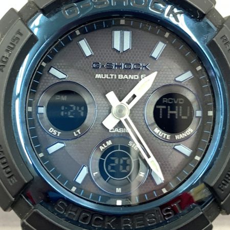  CASIO カシオ Gショック デジアナ ソーラー電波クォーツ 腕時計 AWG-M100A ブラック x ブラック