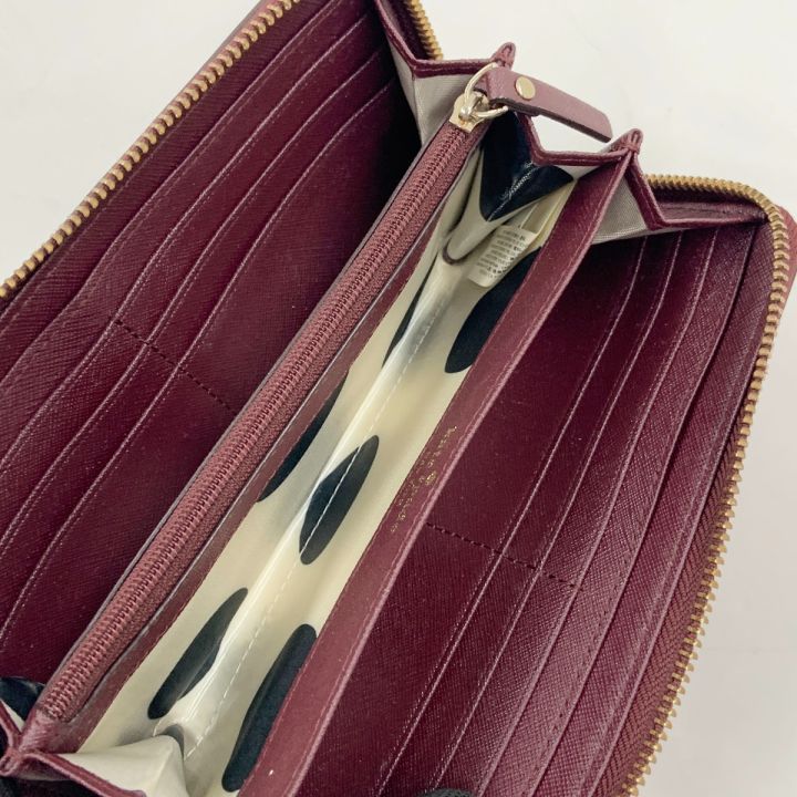 Kate Spade ケイトスペード ラウンドファスナー 長財布 ピンク - 中古
