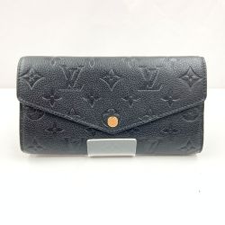 〇〇 LOUIS VUITTON ルイヴィトン アンプラント ポルトフォイユ サラ 二つ折り財布 M82257 ブラック Bランク