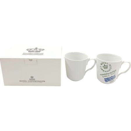  ROYAL COPENHAGEN ロイヤル・コペンハーゲン フルーテッド シグネチャー ペア マグカップ Lサイズ 2Pセット ホワイト