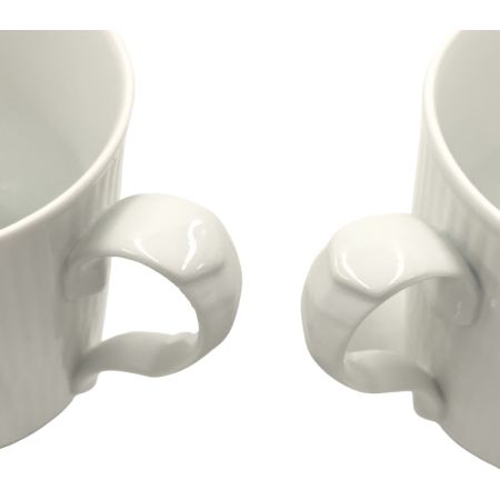  ROYAL COPENHAGEN ロイヤル・コペンハーゲン フルーテッド シグネチャー ペア マグカップ Lサイズ 2Pセット ホワイト