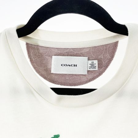  COACH コーチ レディース シグネチャー スクエア クロス スティッチ チェリーTシャツ サイズXS CI403 ホワイト