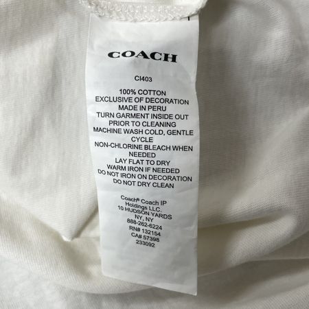  COACH コーチ レディース シグネチャー スクエア クロス スティッチ チェリーTシャツ サイズXS CI403 ホワイト
