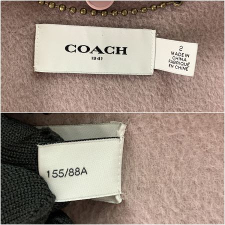  COACH コーチ ロング コート ローズピンク ピンク
