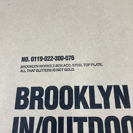  BROOKLYN WORKS ブルックリンワークス メタルプレート 天板 BLACK 0119-022-300-076 未開封品 