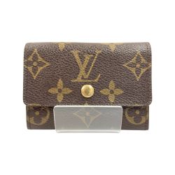 〇〇 LOUIS VUITTON ルイヴィトン モノグラム ポルトモネ プラ コインケース M61930 ブラウン  Bランク