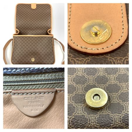  CELINE セリーヌ マカダム ショルダーバック M14 Ｍ14 ブラウン