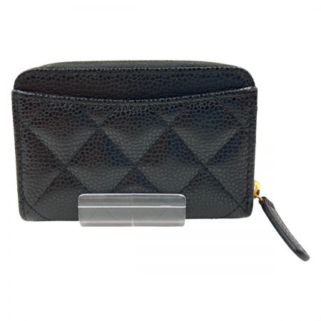  CHANEL シャネル マトラッセ クラシック ジップ コインパース キャビアスキン コインケース AP0216 ブラック