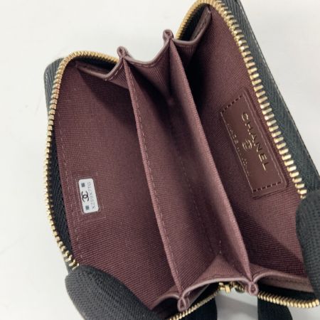  CHANEL シャネル マトラッセ クラシック ジップ コインパース キャビアスキン コインケース AP0216 ブラック