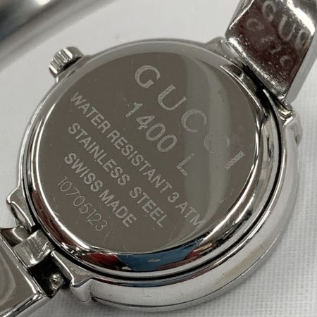  GUCCI グッチ バングルウォッチ ピンクシェル クォーツ腕時計　 1400L シルバー