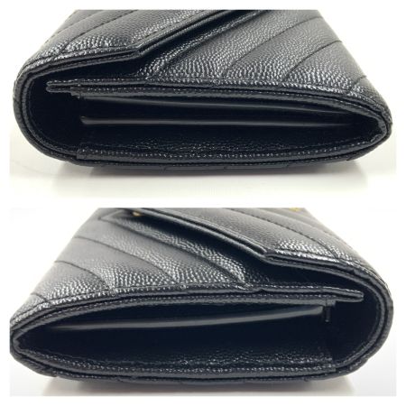  SAINT LAURENT PARIS サンローランパリ モノグラム サンローラン ラージ フラップウォレット 二つ折り長財布 372264 ブラック