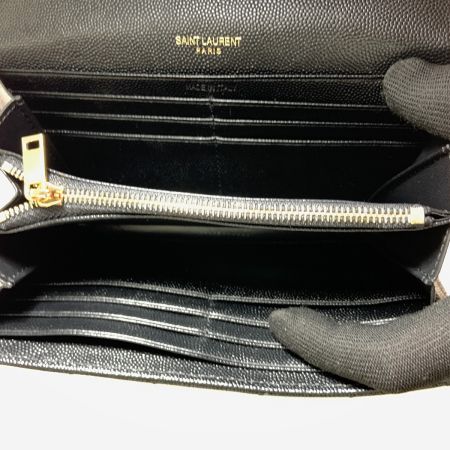  SAINT LAURENT PARIS サンローランパリ モノグラム サンローラン ラージ フラップウォレット 二つ折り長財布 372264 ブラック