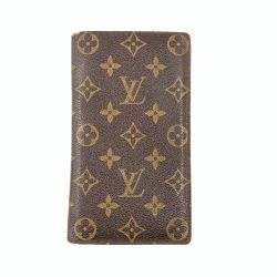 〇〇 LOUIS VUITTON ルイヴィトン モノグラム ポルト シェキエ カルト クレディ 長札入れ  M62225 ブラウン 現状渡し Dランク