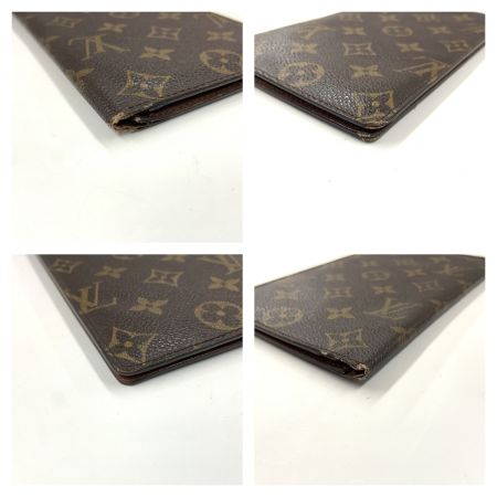  LOUIS VUITTON ルイヴィトン モノグラム ポルト シェキエ カルト クレディ 長札入れ  M62225 ブラウン 現状渡し