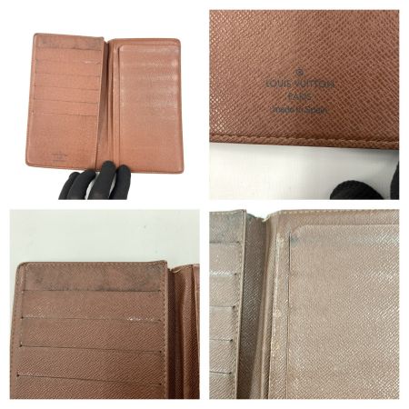  LOUIS VUITTON ルイヴィトン モノグラム ポルト シェキエ カルト クレディ 長札入れ  M62225 ブラウン 現状渡し