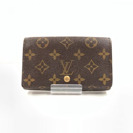  LOUIS VUITTON ルイヴィトン モノグラム ポルト モネ ビエ トレゾール 二つ折り財布  M61730 ブラウン
