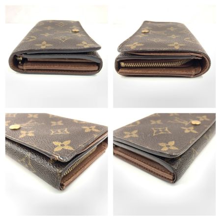  LOUIS VUITTON ルイヴィトン モノグラム ポルト モネ ビエ トレゾール 二つ折り財布  M61730 ブラウン