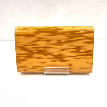  LOUIS VUITTON ルイヴィトン エピ ポルトフォイユ トレゾール  二つ折り財布 M63509 イエロー 現状渡し