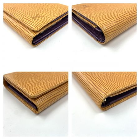  LOUIS VUITTON ルイヴィトン エピ ポルトフォイユ トレゾール  二つ折り財布 M63509 イエロー 現状渡し