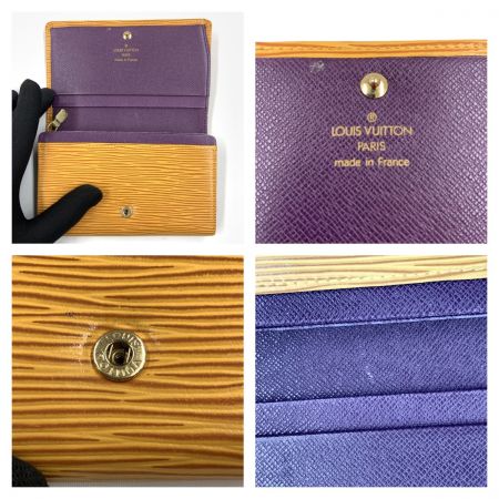  LOUIS VUITTON ルイヴィトン エピ ポルトフォイユ トレゾール  二つ折り財布 M63509 イエロー 現状渡し