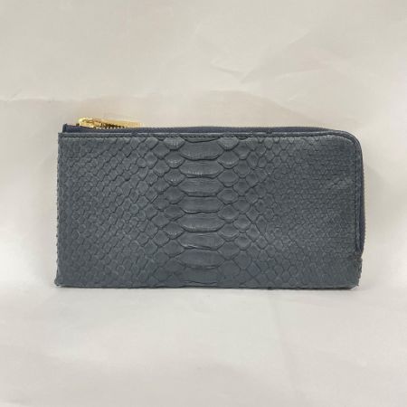Semplice 長財布 パイソン ネイビー