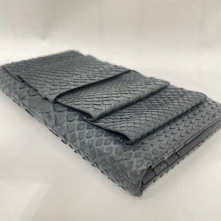 Semplice 長財布 パイソン ネイビー
