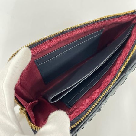 Semplice 長財布 パイソン ネイビー