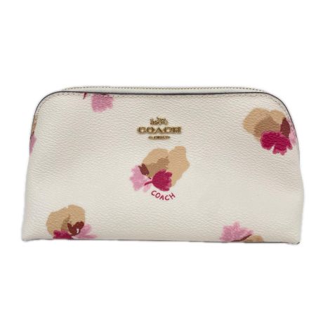 COACH コーチ コスメポーチ フローラル 花柄 プリント F65349 アイボリー