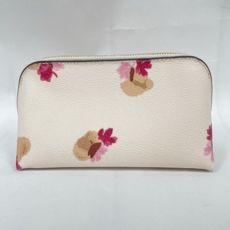 COACH コーチ コスメポーチ フローラル 花柄 プリント F65349 アイボリー