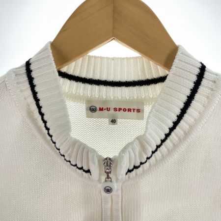  M・USPORTS ゴルフウエア レディース ハーフジップベスト サイズS 701P1344 ホワイト