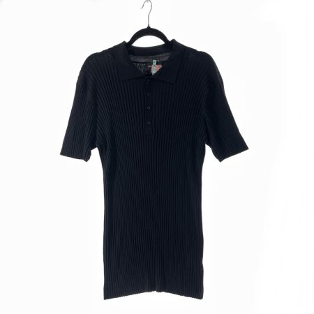  EMPORIO ARMANI エンポリオアルマーニ メンズ 半袖ニット ポロニットシャツ サイズ58 ブラック