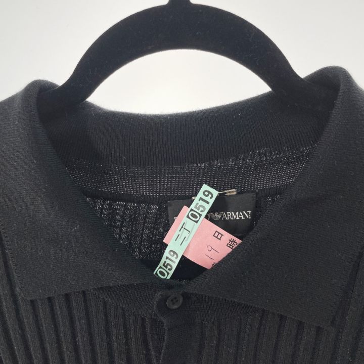 エンポリオアルマーニ　EMPORIO ARMANI 半袖ニット　80s 90s EMPORIO ARMANI エンポリオアルマーニ メンズ 半袖ニット ポロニット