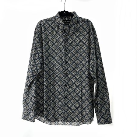  Salvatore Ferragamo サルヴァトーレフェラガモ メンズ シャツ 総柄 サイズXL ネイビー